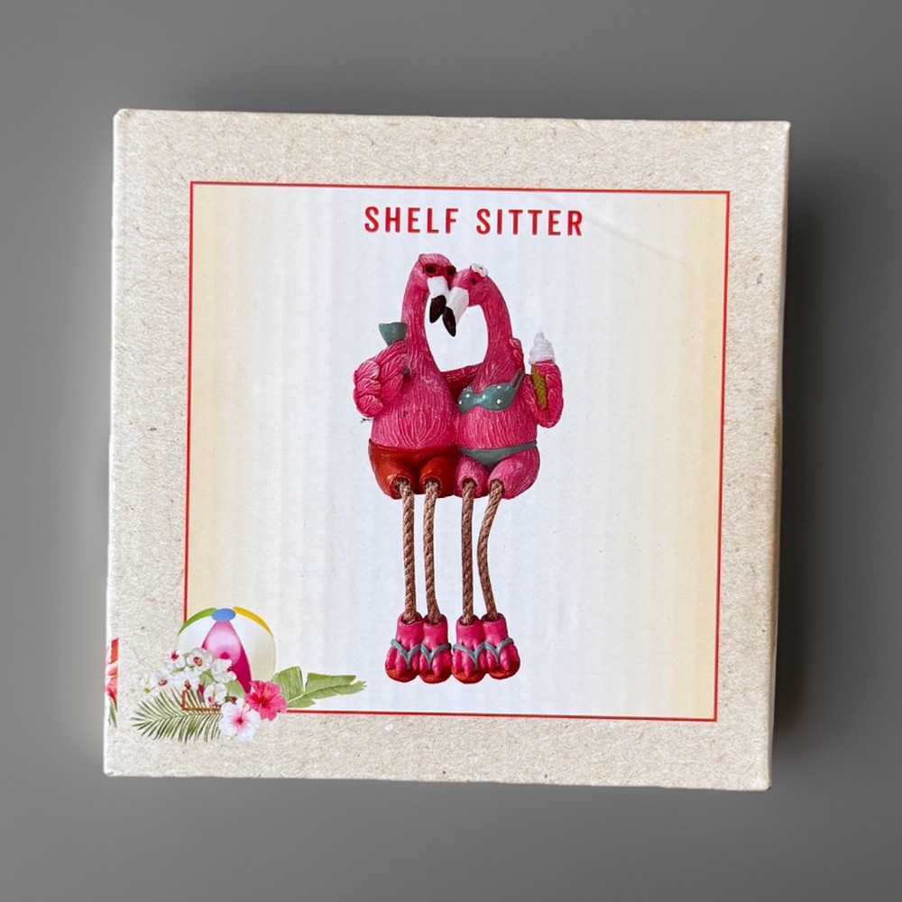 Pink Flamingo Shelf Sitter